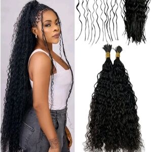 Bulk Pre Divided 100% Human Braiding Hair Extensions 16in 320 roots 100g  Curly